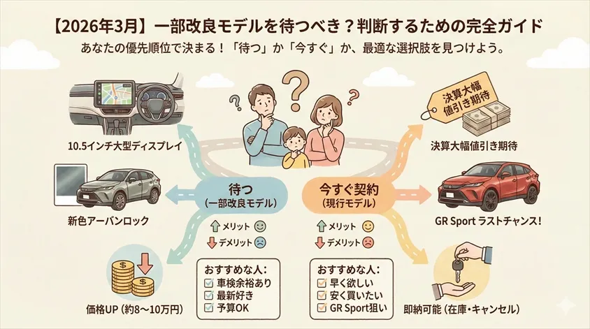 【2026年3月】一部改良モデルを待つべき?判断するための完全ガイド