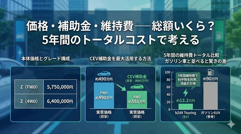 価格・補助金・維持費──総額いくら？5年間のトータルコストで考える