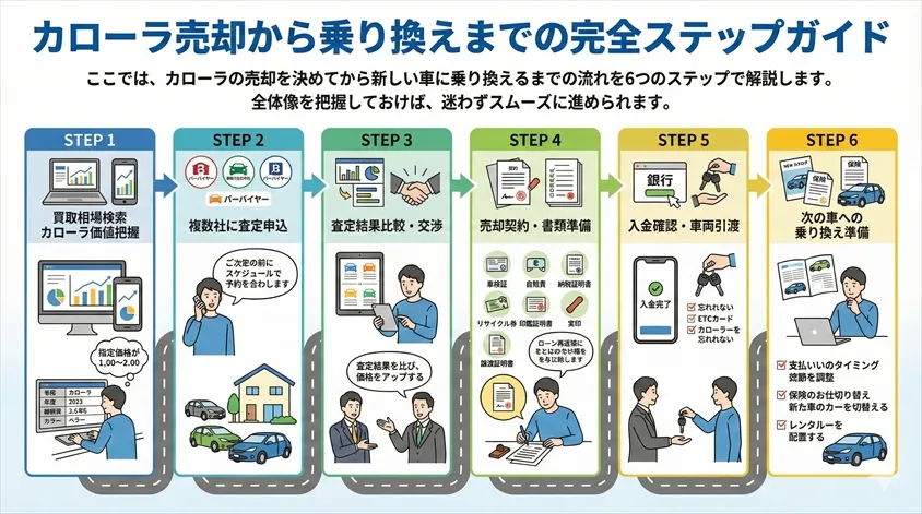 カローラ売却から乗り換えまでの完全ステップガイド