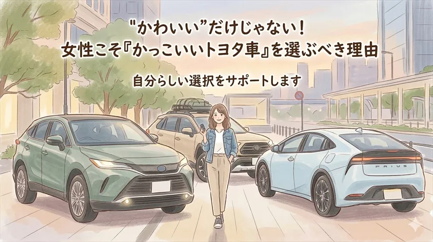 "かわいい"だけじゃない！女性こそ「かっこいいトヨタ車」を選ぶべき理由