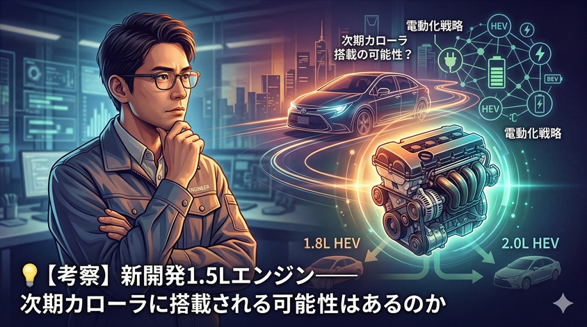 【考察】新開発1.5Lエンジン——次期カローラに搭載される可能性はあるのか