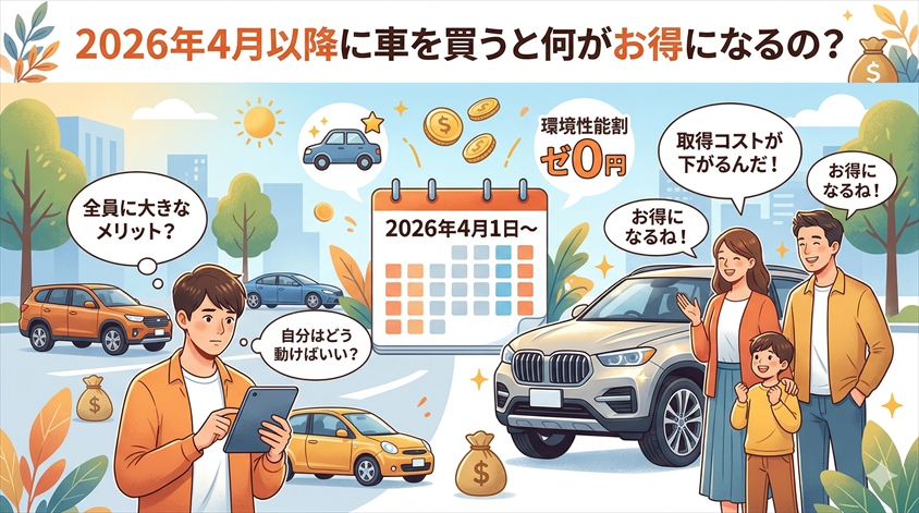 2026年4月以降に車を買うと何がお得になるの？