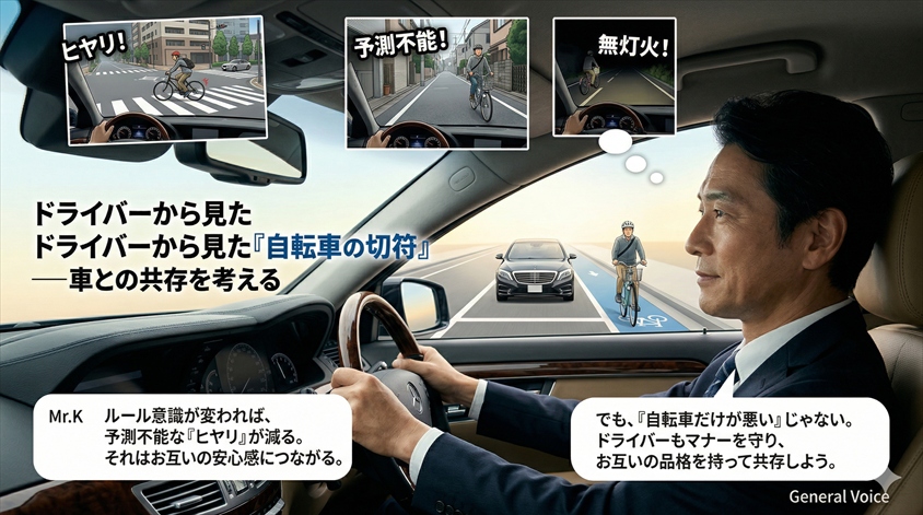 ドライバーから見た「自転車の青切符」──車との共存を考える