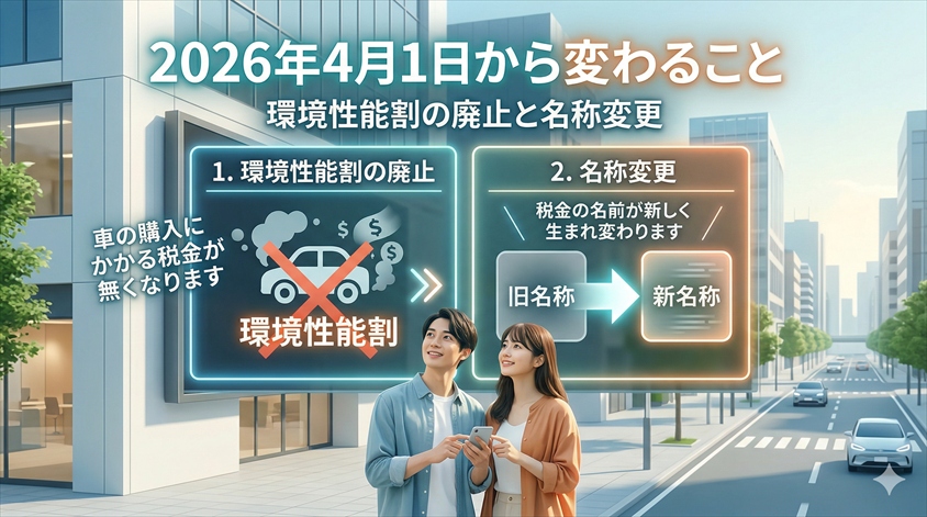 2026年4月1日から変わること｜環境性能割の廃止と名称変更
