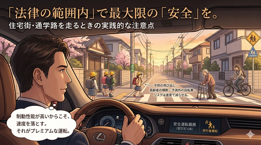 住宅街・通学路を走るときの実践的な注意点