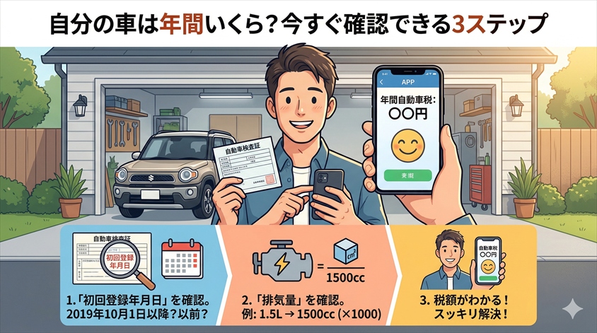 自分の車は年間いくら？今すぐ確認できる3ステップ