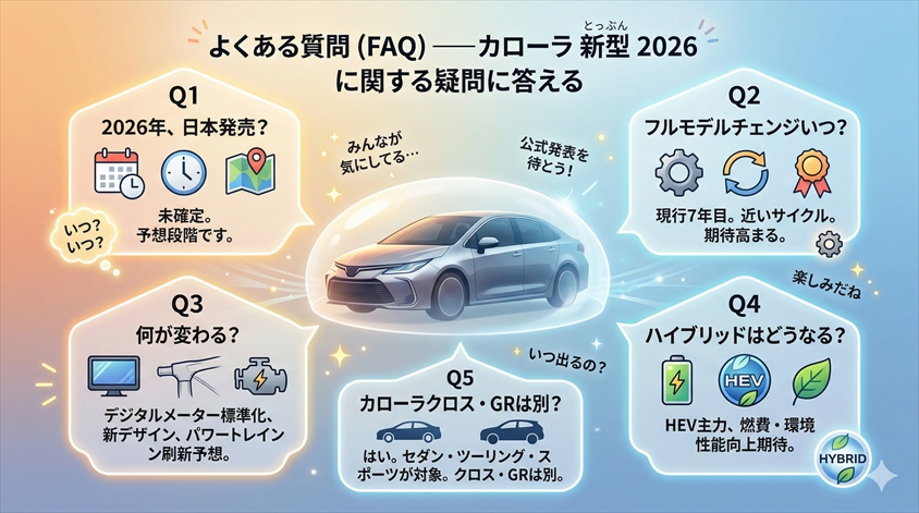 よくある質問（FAQ）——カローラ 新型 2026 に関する疑問に答える