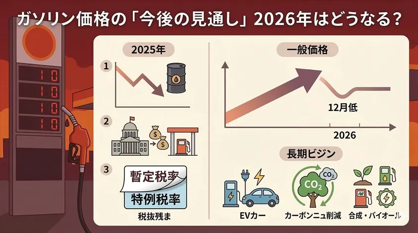 ガソリン価格の「今後の見通し」2026年はどうなる？