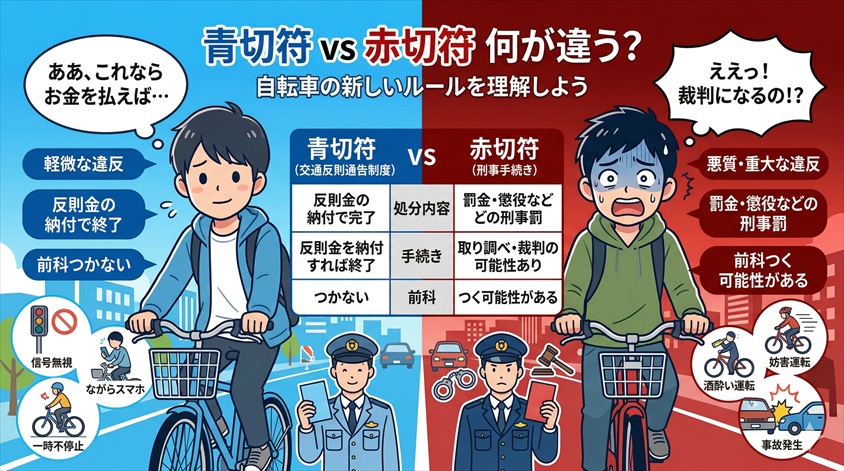 そもそも「青切符」と「赤切符」は何が違う？