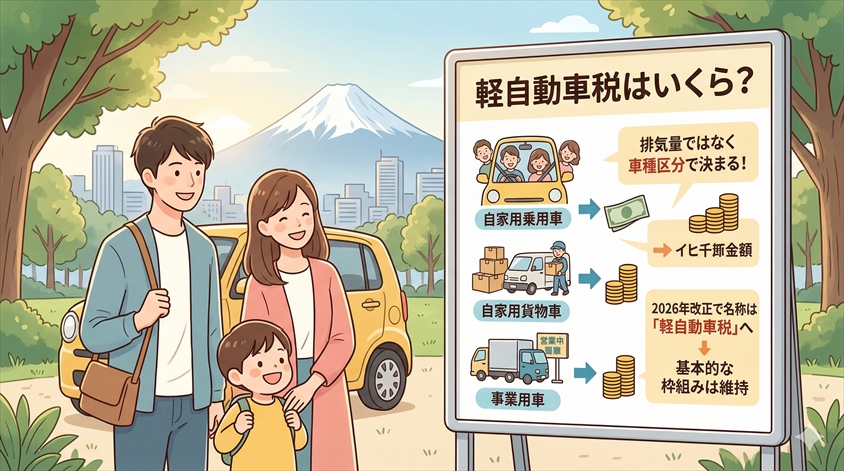 軽自動車の自動車税（軽自動車税）はいくら？