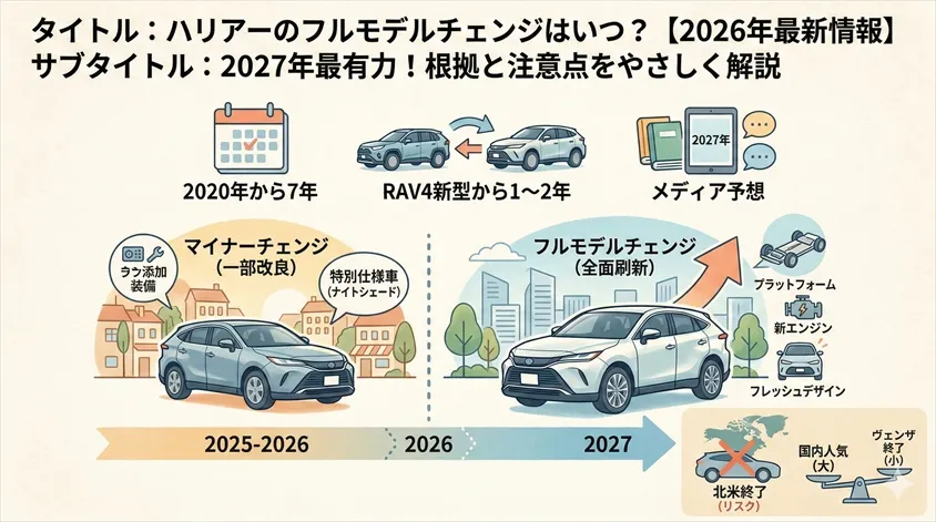 ハリアーのフルモデルチェンジはいつ？【2026年最新情報】