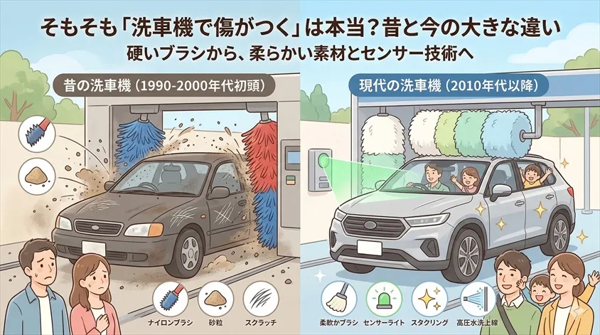 そもそも「洗車機で傷がつく」は本当？昔と今の大きな違い