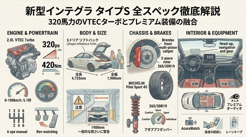 新型インテグラ タイプS 全スペック徹底解説