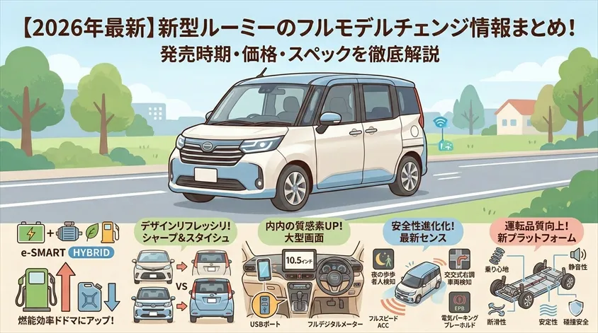 新型ルーミー 2026の注目ポイント5選【スペック・装備を徹底解説】