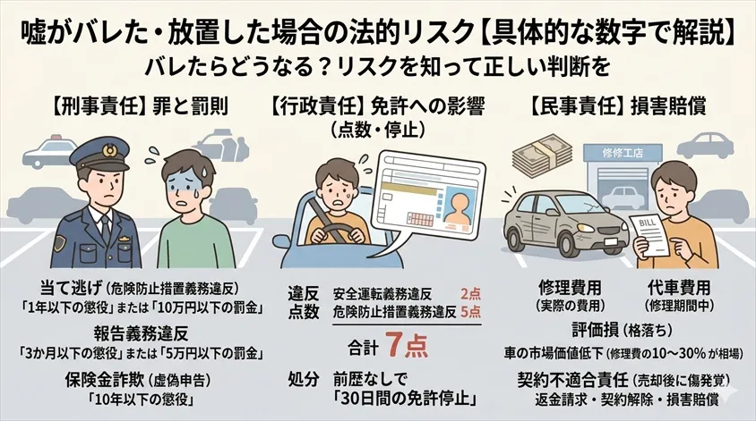 嘘がバレた・放置した場合の法的リスク【具体的な数字で解説】