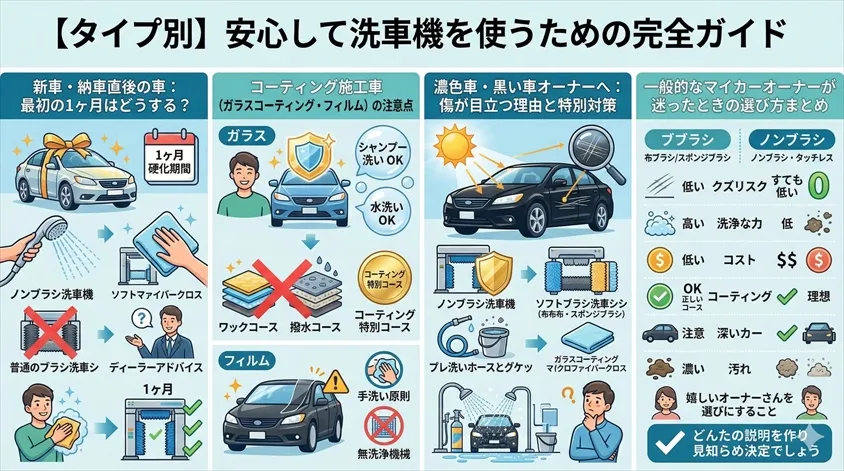 【タイプ別】安心して洗車機を使うための完全ガイド