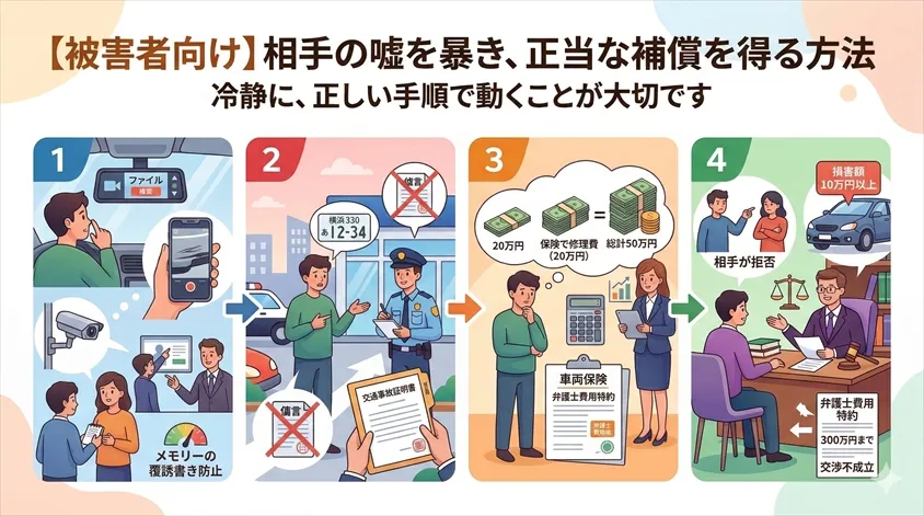 【被害者向け】相手の嘘を暴き、正当な補償を得る方法