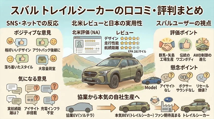 スバル トレイルシーカーの口コミ・評判まとめ
