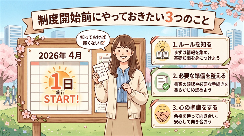 制度開始前にやっておきたい3つのこと
