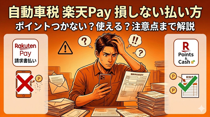 自動車税は楽天Payでポイント使える？つかない理由と損しない払い方を解説