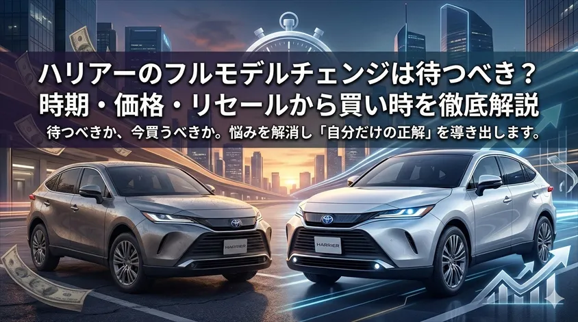 ハリアーのフルモデルチェンジは待つべき？【2026年最新】時期・価格・リセールから買い時を徹底解説