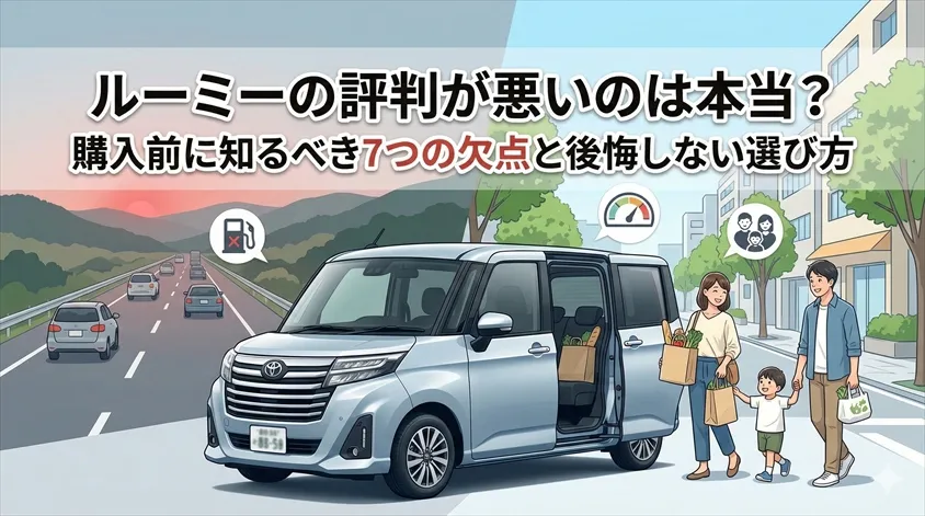 ルーミーの評判が悪いのは本当？購入前に知るべき7つの欠点と後悔しない選び方