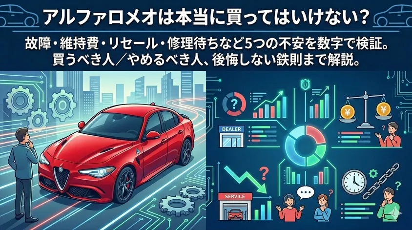 アルファロメオは買ってはいけない？後悔ポイント5つを“数字”で検証｜買うべき人・やめるべき人がわかる