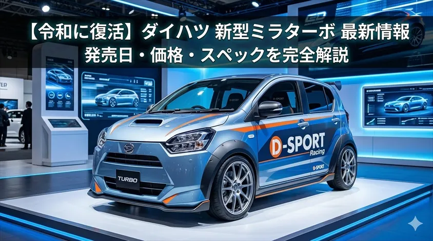 【令和に復活】ダイハツ 新型ミラターボ 最新情報|発売日・価格・スペックを完全解説