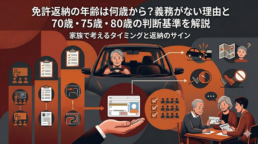 免許返納の年齢は何歳から?義務がない理由と70歳・75歳・80歳の判断基準を解説