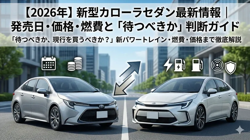 【2026年】新型カローラセダン最新情報|発売日・価格・燃費と「待つべきか」判断ガイド