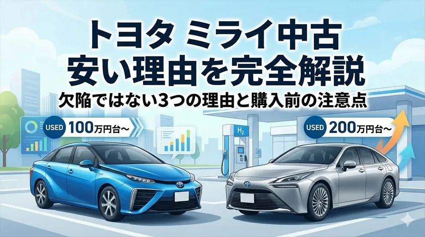 トヨタ ミライ 中古 安い理由を完全解説｜欠陥ではない3つの理由と購入前の注意点