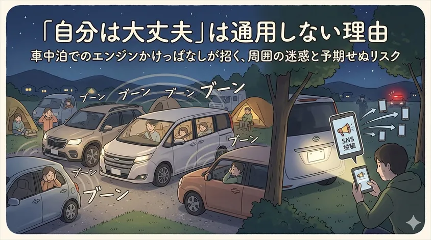 なぜ車中泊のエンジンかけっぱなしは迷惑になるのか