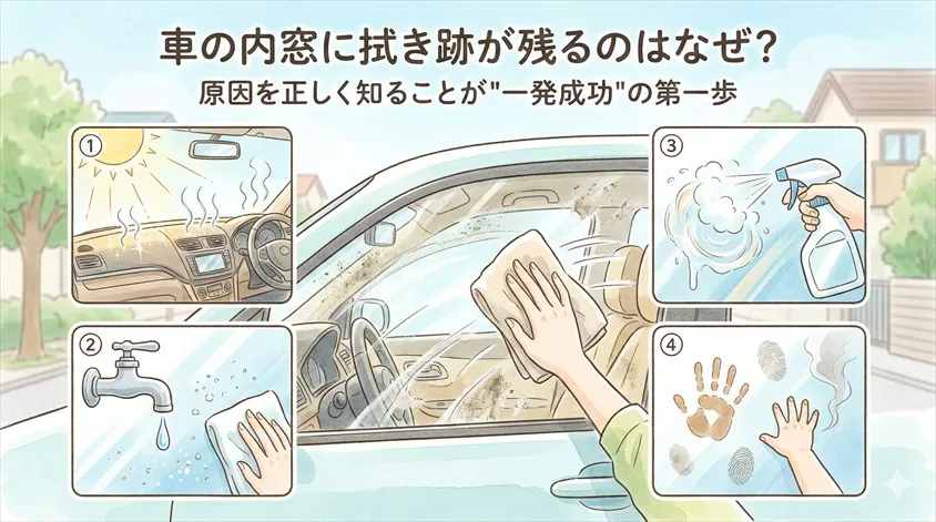 車の内窓に拭き跡が残るのはなぜ？原因を正しく知ることが"一発成功"の第一歩