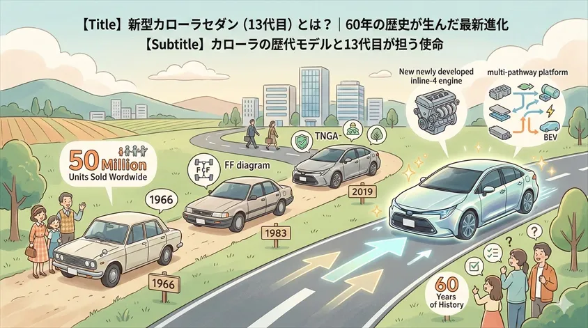新型カローラセダン(13代目)とは?|60年の歴史が生んだ最新進化