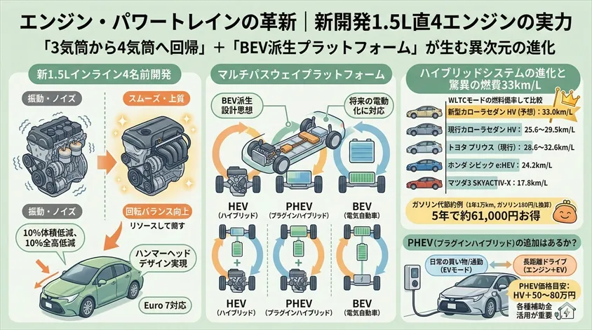 エンジン・パワートレインの革新|新開発1.5L直4エンジンの実力