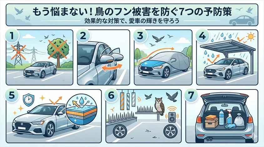 もう悩まない！鳥のフン被害を防ぐ7つの予防策