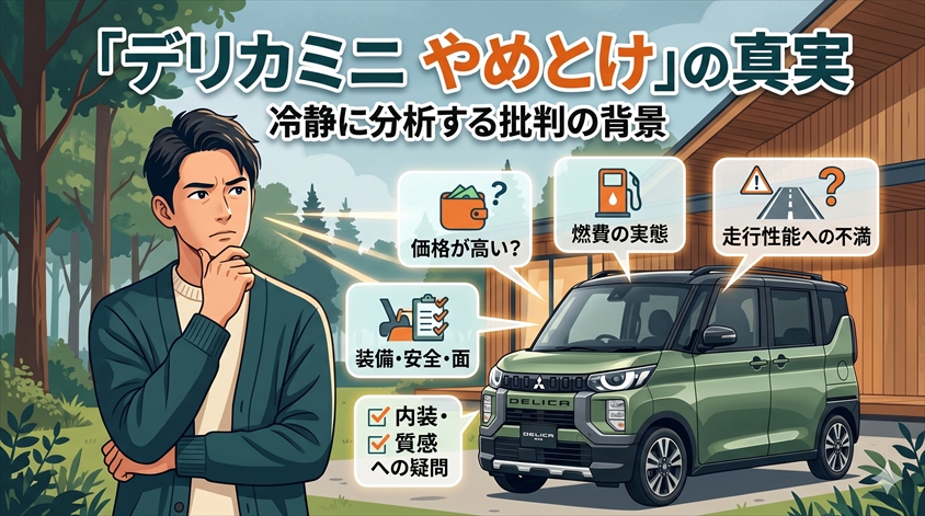 デリカミニが「やめとけ」と言われる理由を正直に整理する