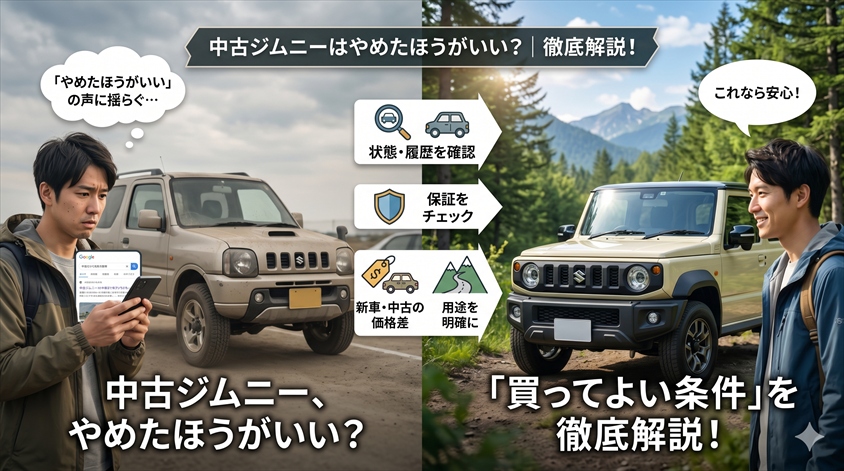 ジムニー中古をやめたほうがいい理由と「買ってよい条件」を解説