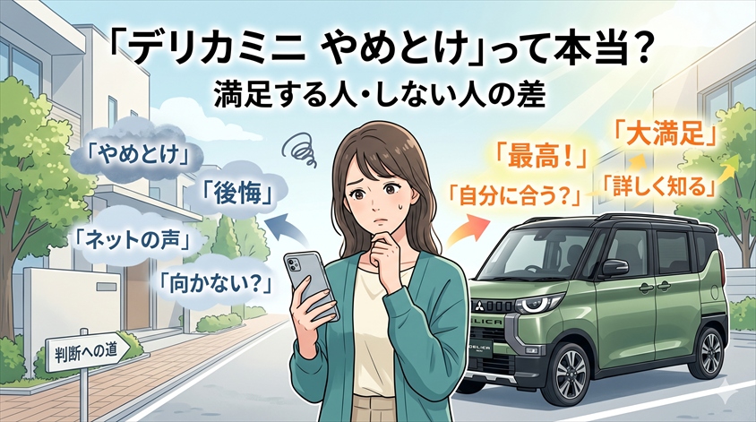 デリカミニ やめとけって本当？満足する人・しない人の差