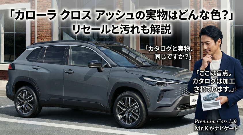 カローラ クロス アッシュの実物はどんな色?リセールと汚れも解説