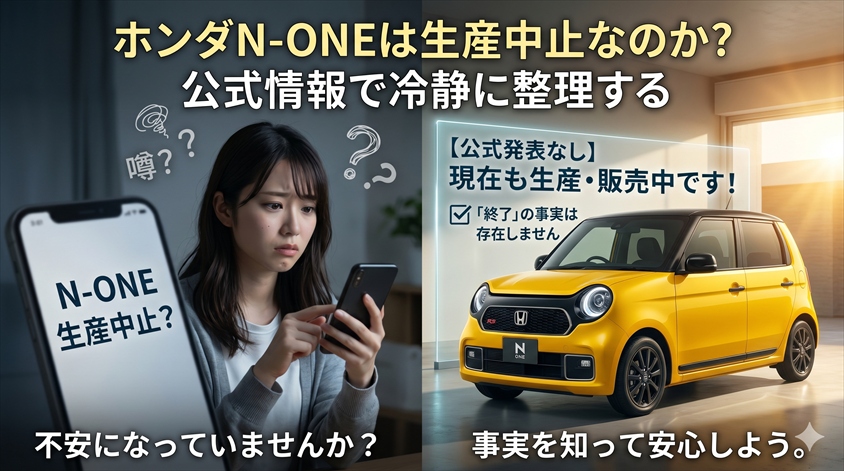 ホンダN-ONEは生産中止なのか？公式情報で冷静に整理する