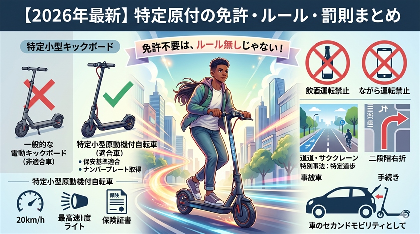 特定小型原動機付自転車とは何か？電動キックボードとの関係
