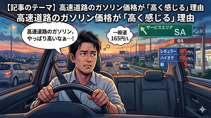 高速道路のガソリン価格が「高く感じる」理由