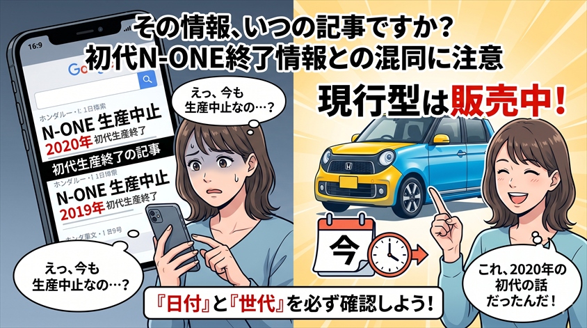 2020年の初代N-ONE終了情報との混同に注意