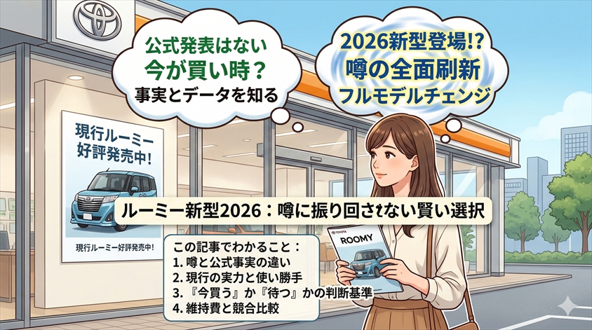 ルーミー新型2026は出る?公式情報と買い時を整理