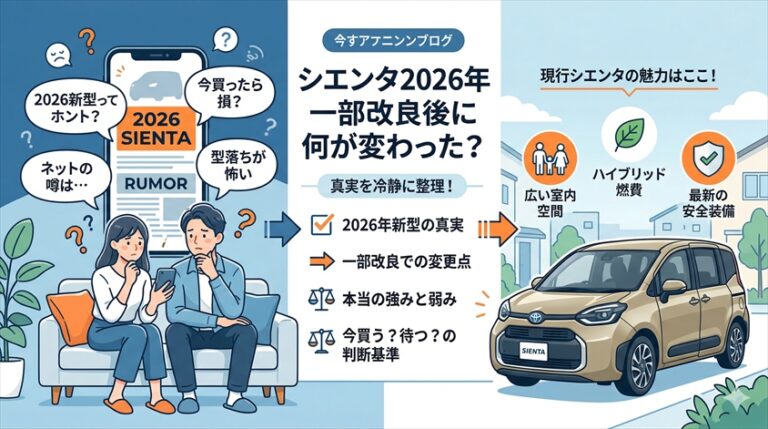シエンタ2026年最新情報|一部改良後に何が変わった? - Premium Cars Life
