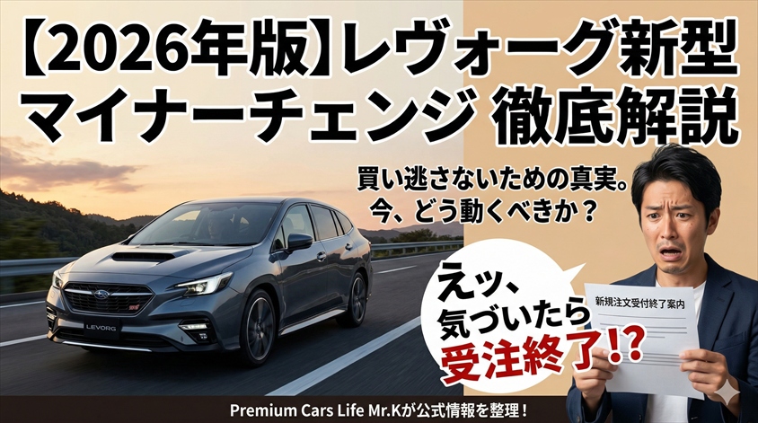 【2026年版】レヴォーグ新型マイナーチェンジを徹底解説