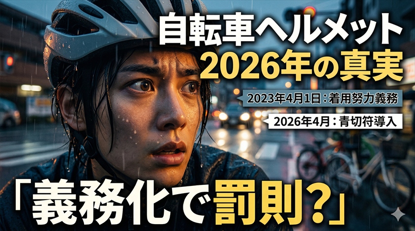 自転車のヘルメット義務化2026年の真実【罰則あるの？】