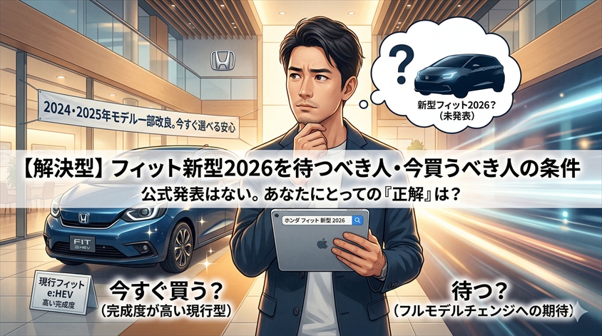 【解決型】フィット新型2026を待つべき人・今買うべき人の条件