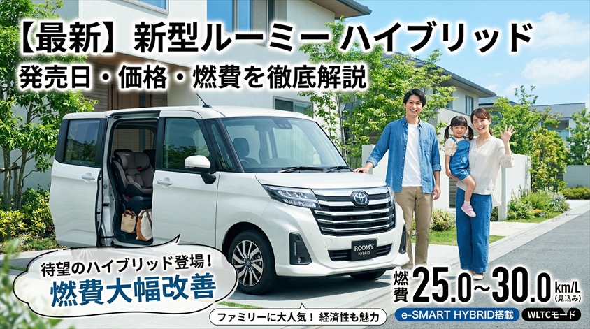 【最新】新型ルーミー ハイブリッド発売日・価格・燃費を徹底解説
